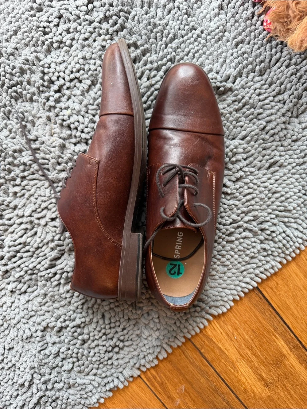 Call It Spring Men's Brown Leather Derby Shoes size 12